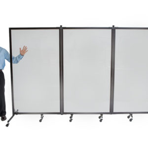 3 panel clear divider