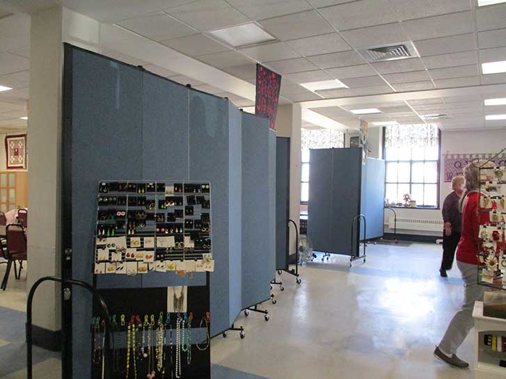 Senior center activity room dividers