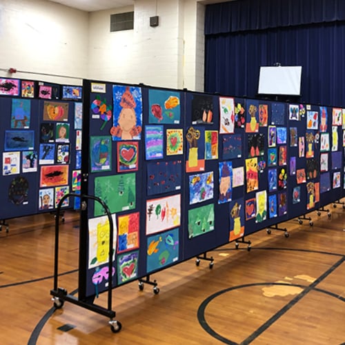 Middle School Art Show Ideas - Screenflex Portable Room Dividers