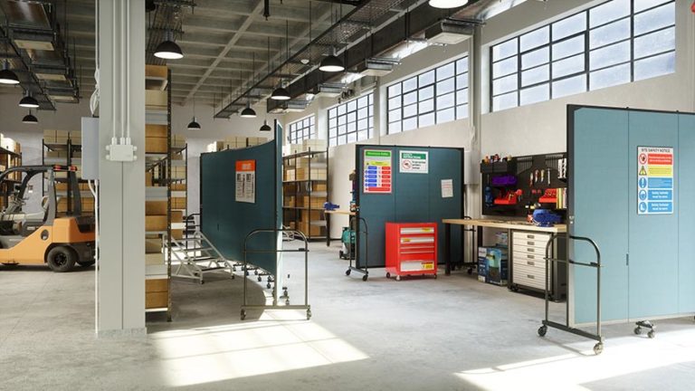 Industrial Warehouse Dividers - Screenflex Portable Room Dividers