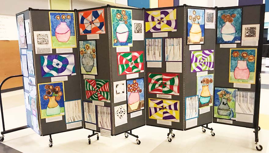 wheeled art panels
