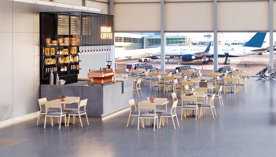 Airport cafe