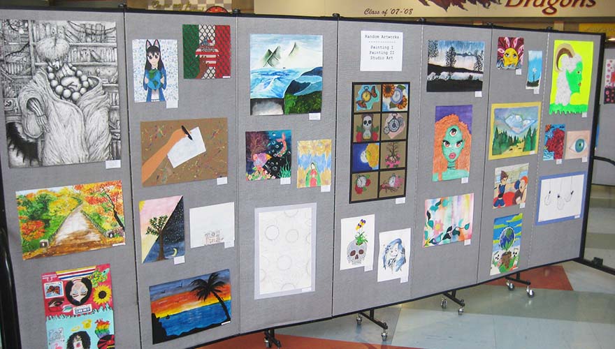 School cafeteria art show