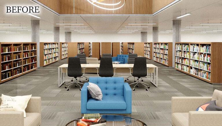 Library Room Partitions Library Study Space Privacy Walls - Screenflex Portable Room Dividers
