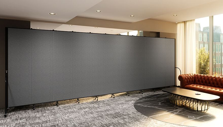 Temporary Wall Sections Off Part of Hotel